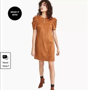 Gorgeous tan suede dress (synthetic)